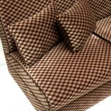 Vintage 3-seater sofa chaise longue made in the 1970s