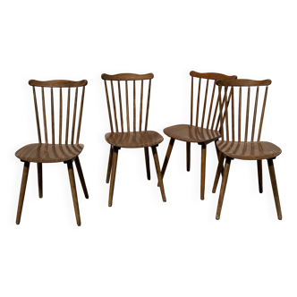 Suiter de 4 chaises BAUMANN vintage 1970-80