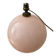 Lampe boule en verre opalin rose pâle