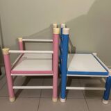 Set of 2 small vintage children's chairs