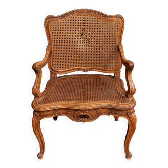 Model armchair to Queen Louis XV XIXth rich shell decoration