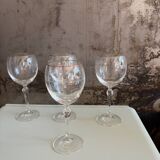 Verres a pieds en cristal