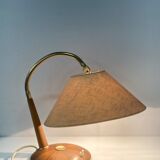 Brass and teak desk or table lamp by Temde, Switzerland 1960s