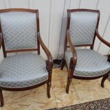 Pair of armchairs restoration style Charles X