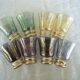 8 iridescent coloured glasses