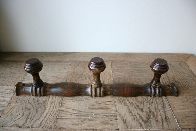Vintage hook wall coat rack