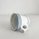 Antique porcelain teacup with blue rims, 19th century