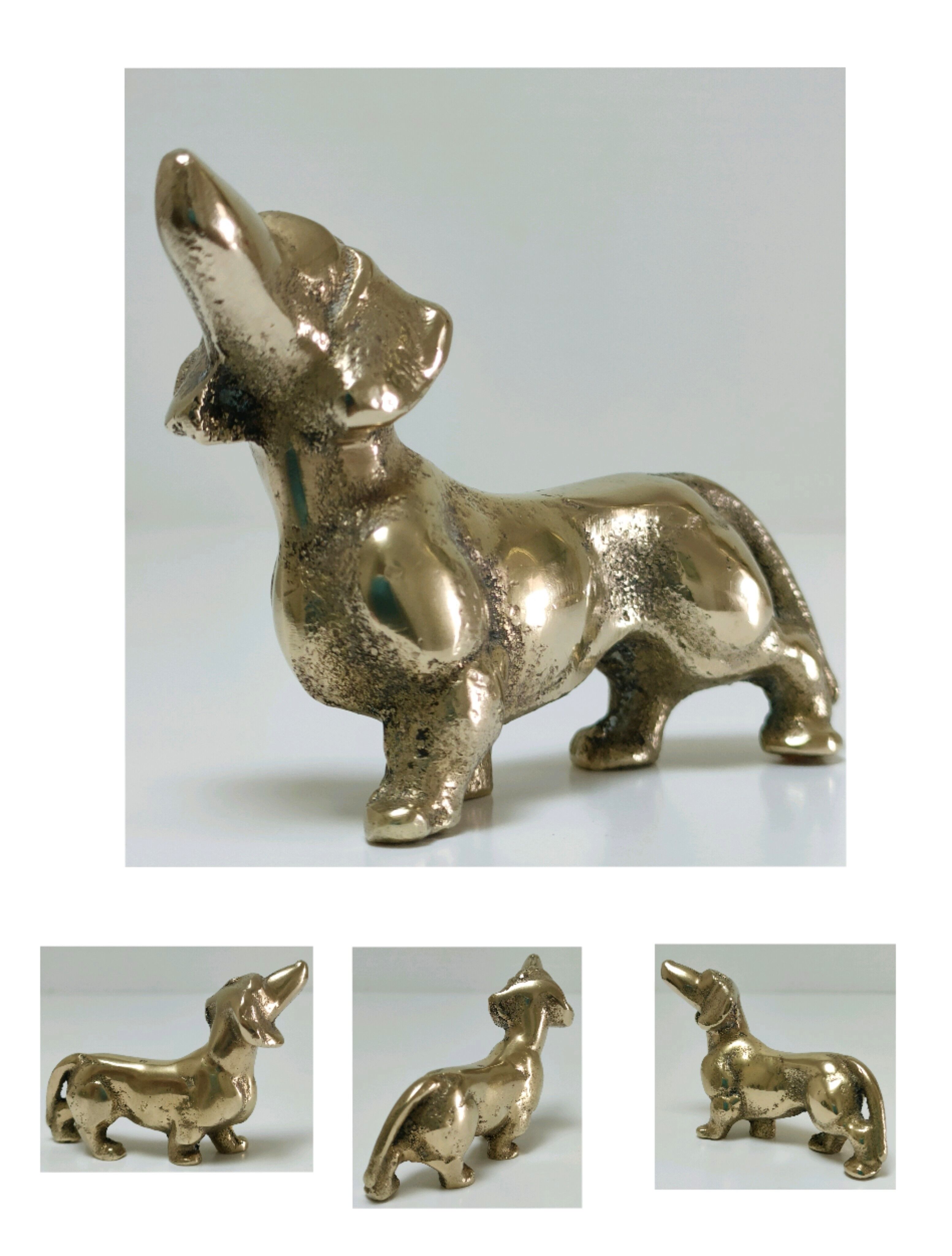 Solid brass dachshund 60s/70s