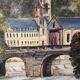 Tableau peinture huile sur toile monument