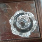 Baccarat crystal "Aladdin" model candlestick, twisted and coiled - signed