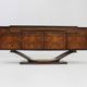 Vintage Italian Art Deco sideboard in burl wood 1930s