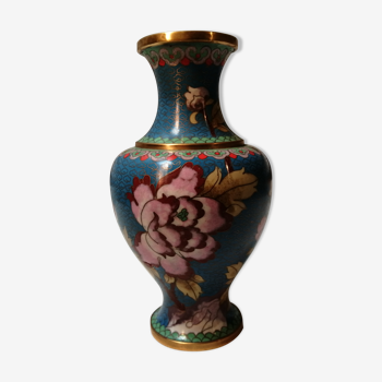 Asian cloisonné vase