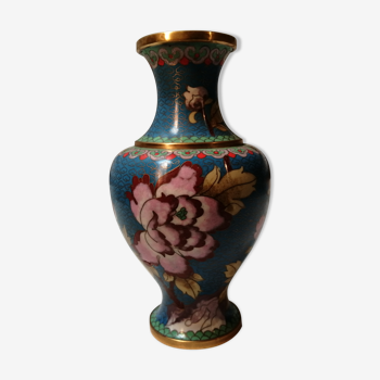 Vase cloisonné asiatique