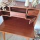 Scandinavian desk with tapered legs, vintage.