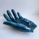 Empty pocket ceramic ring fat lava signed vallauris 70s