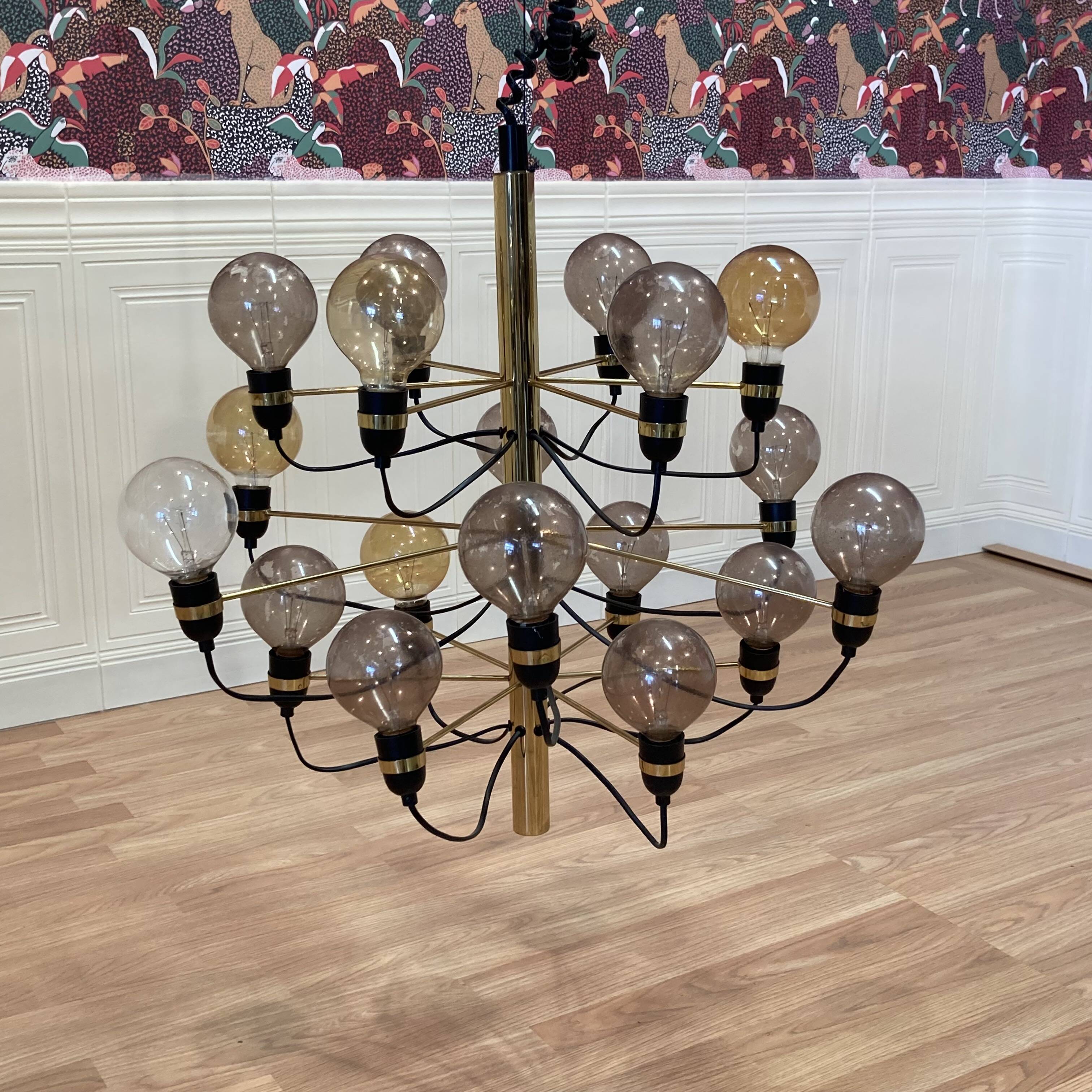 Large vintage metal design pendant light.