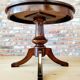 Table d'appoint ronde de style Empire, Hollywood Regency