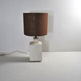 1970s travertine table lamp
