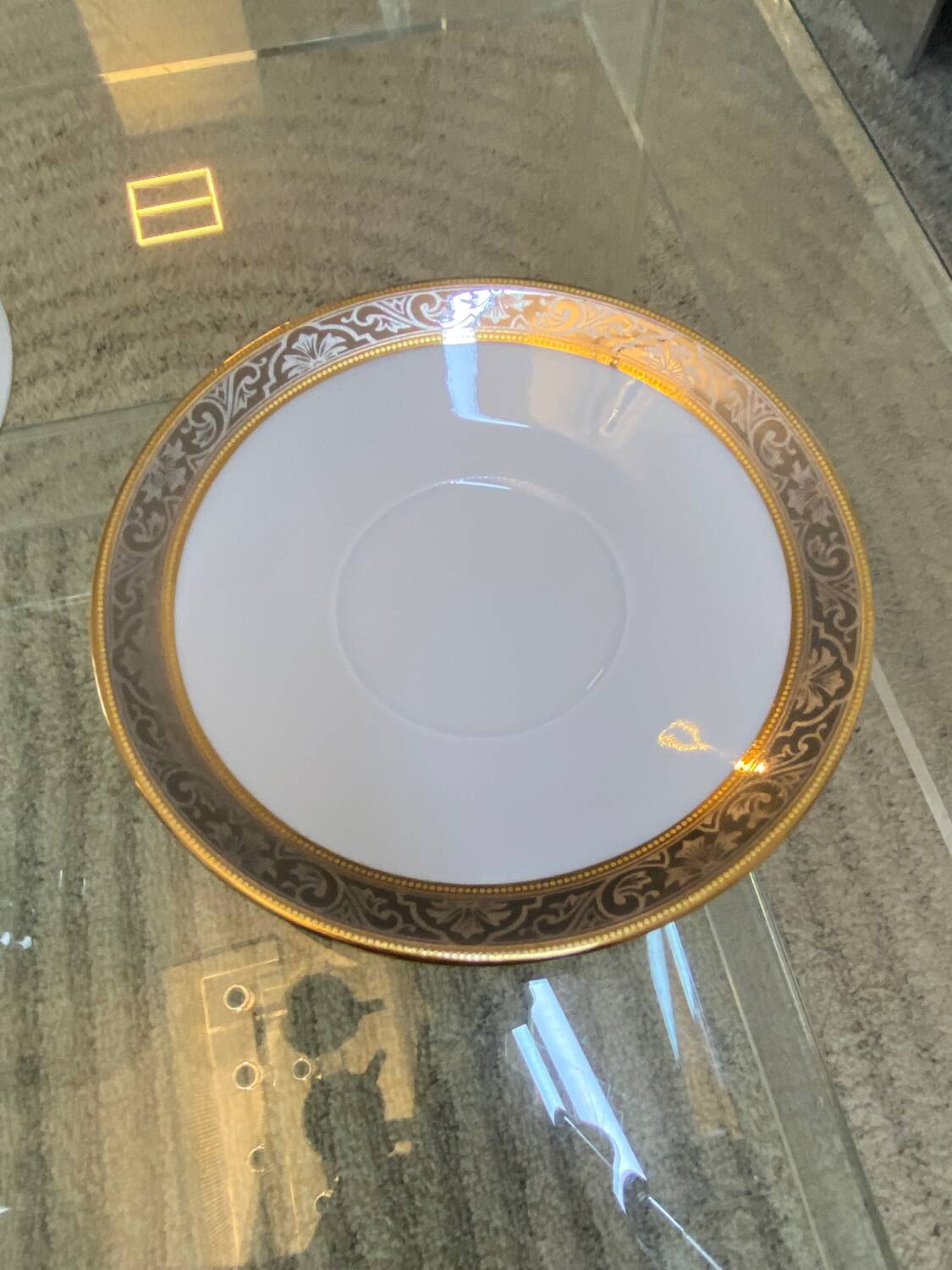 Trio of Limoges Sologne Porcelain Cups and Saucers