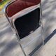 Souvignet 1970 stainless steel folding chair