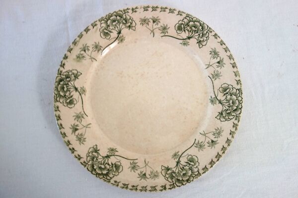 6 assiettes plates terre de Fer ''Palmyre'' Sarreguemines
