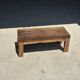 Petit banc en teck ancien rectangulaire quadripode d'Indonésie H20 L45