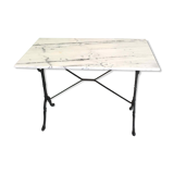 Marble and cast iron bistro table