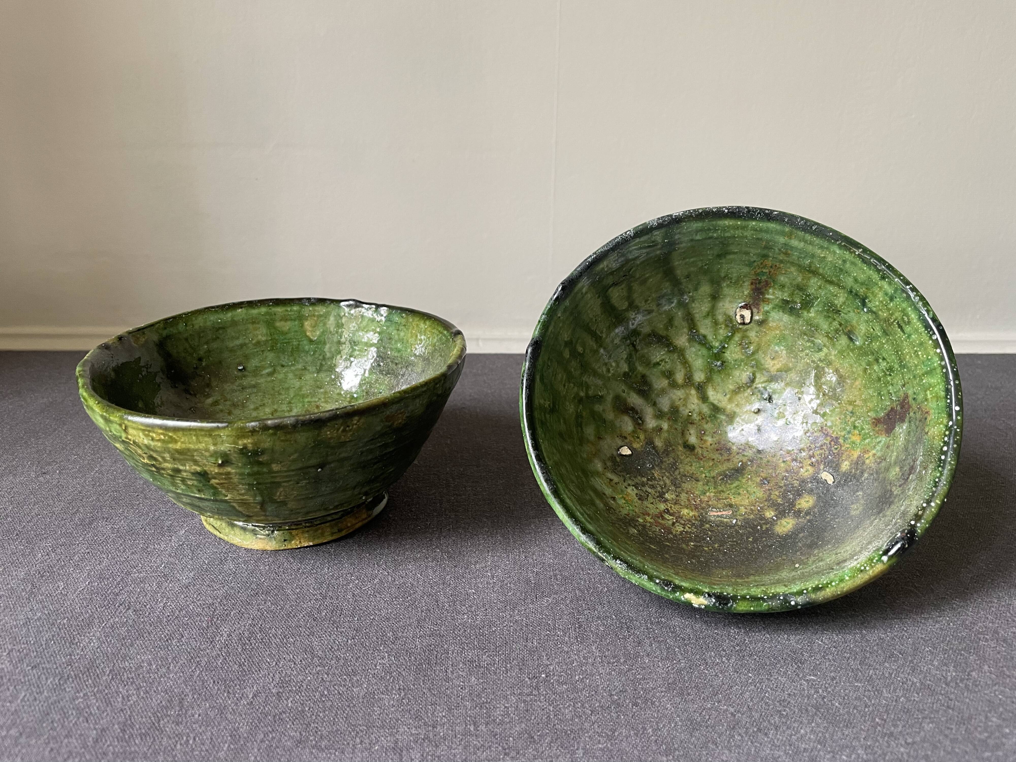 Emerald green Tamegroute bowls D14.5