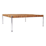 Table basse en métal chromé et corde