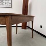 1900 solid walnut desk with two drawers