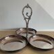 Vintage silver-plated metal bowl servant