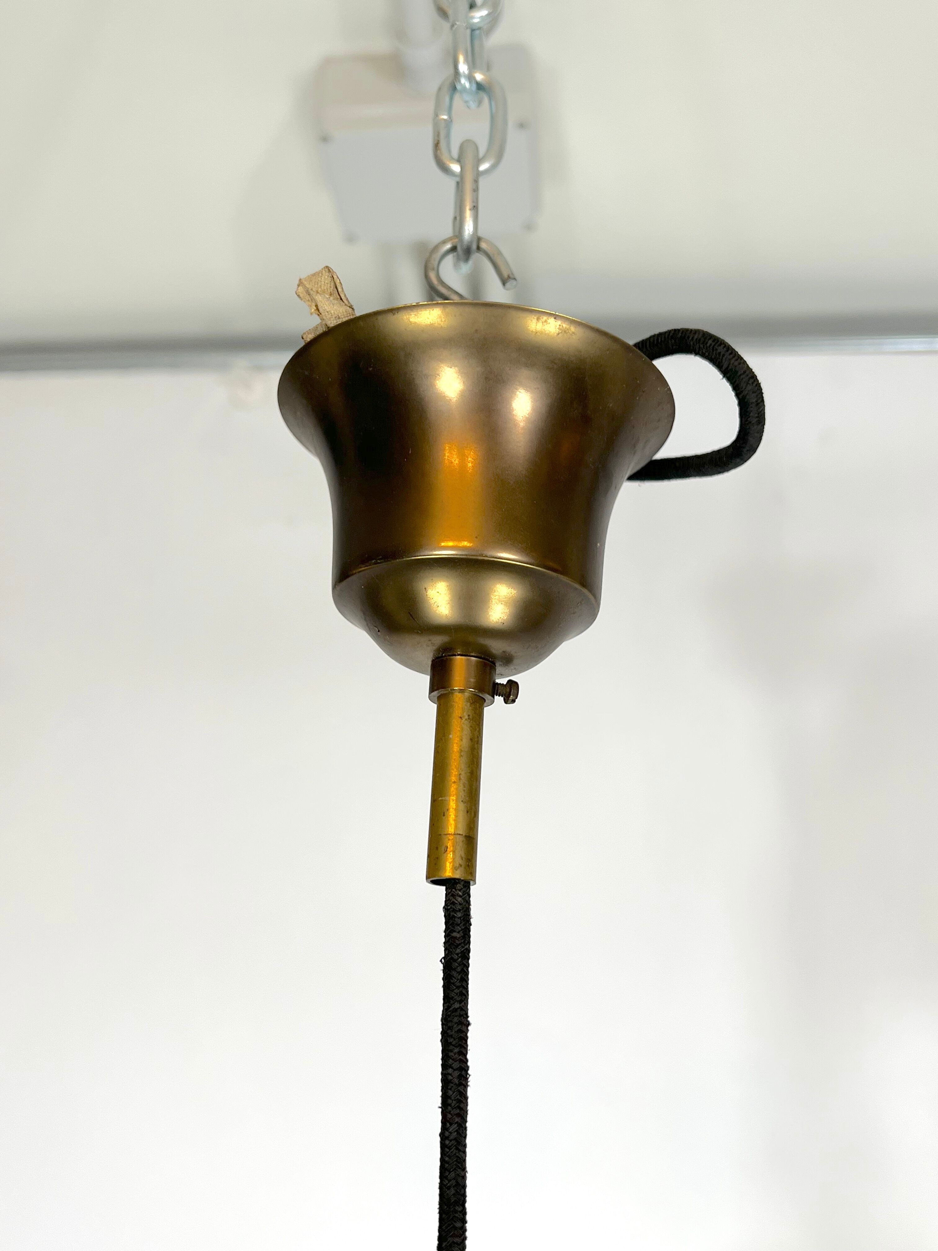 Mid-century Lumi Milano brass pendant light from 50s
