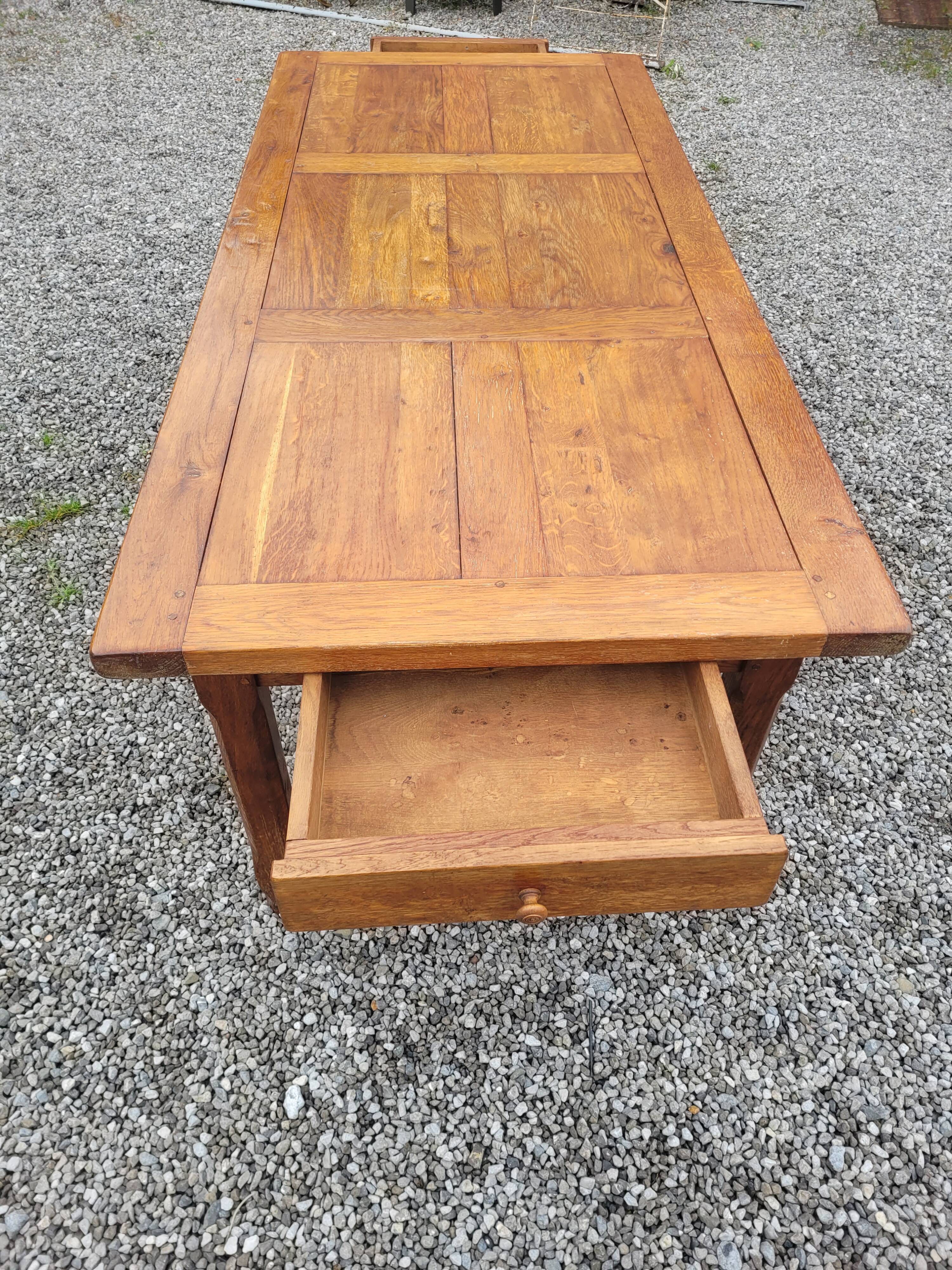 Table de ferme en chêne , 200×90 cms