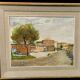 Guido hanset (1910-1992) watercolor on paper view of genoa ? 1968 signed