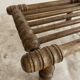 Old low turned wooden stool