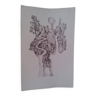 Lithographie de Aristide Caillaud