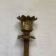 Old pair of bronze candlesticks
