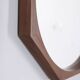 Vintage 1970s wall mirror in wood and rope, Italian design
