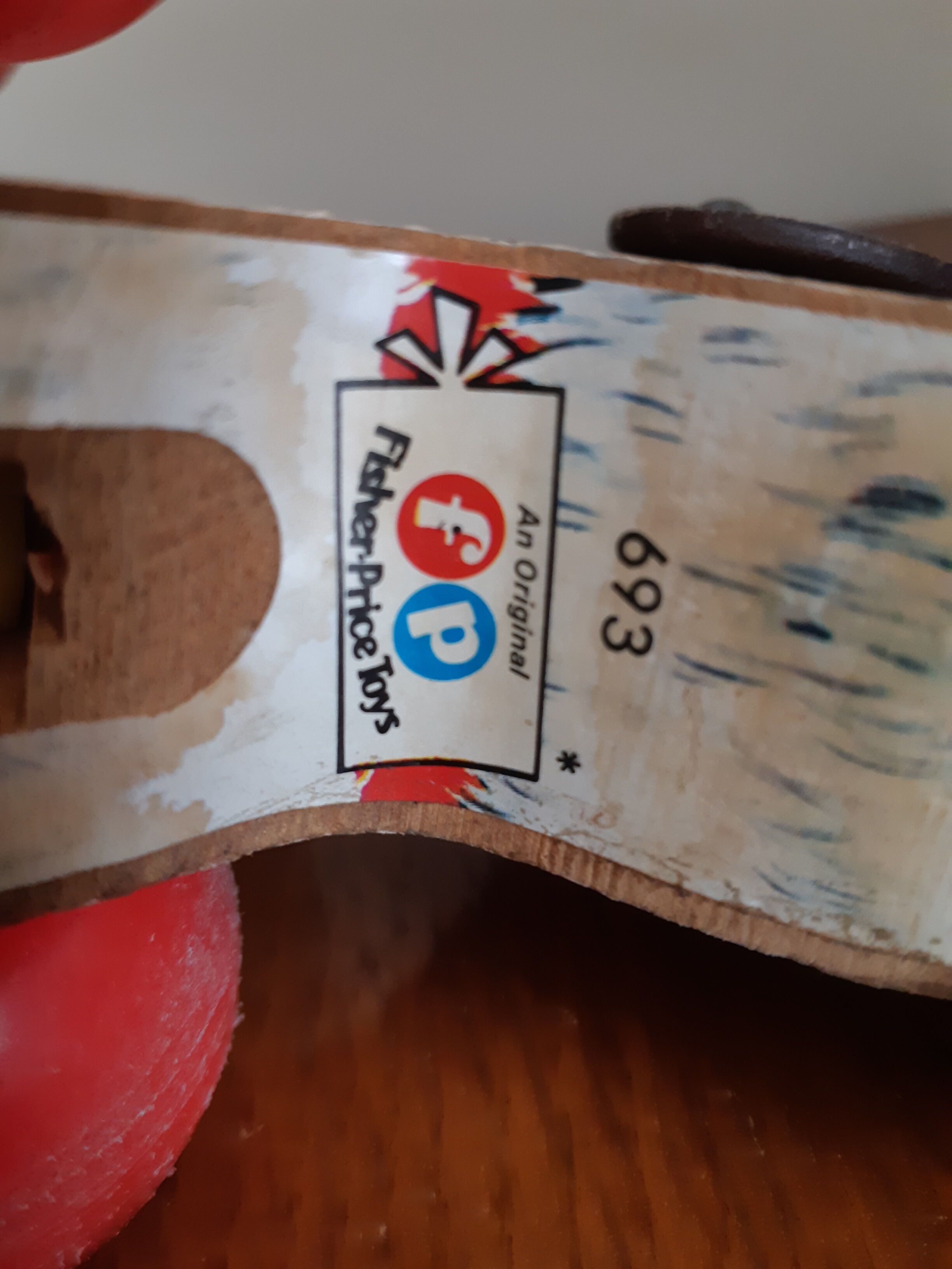 Wooden Fisher Price trainer dog 1965