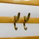 Grand coat rack Auböck Carl Mid-Century in beech with 8 brass hooks, 1950s.