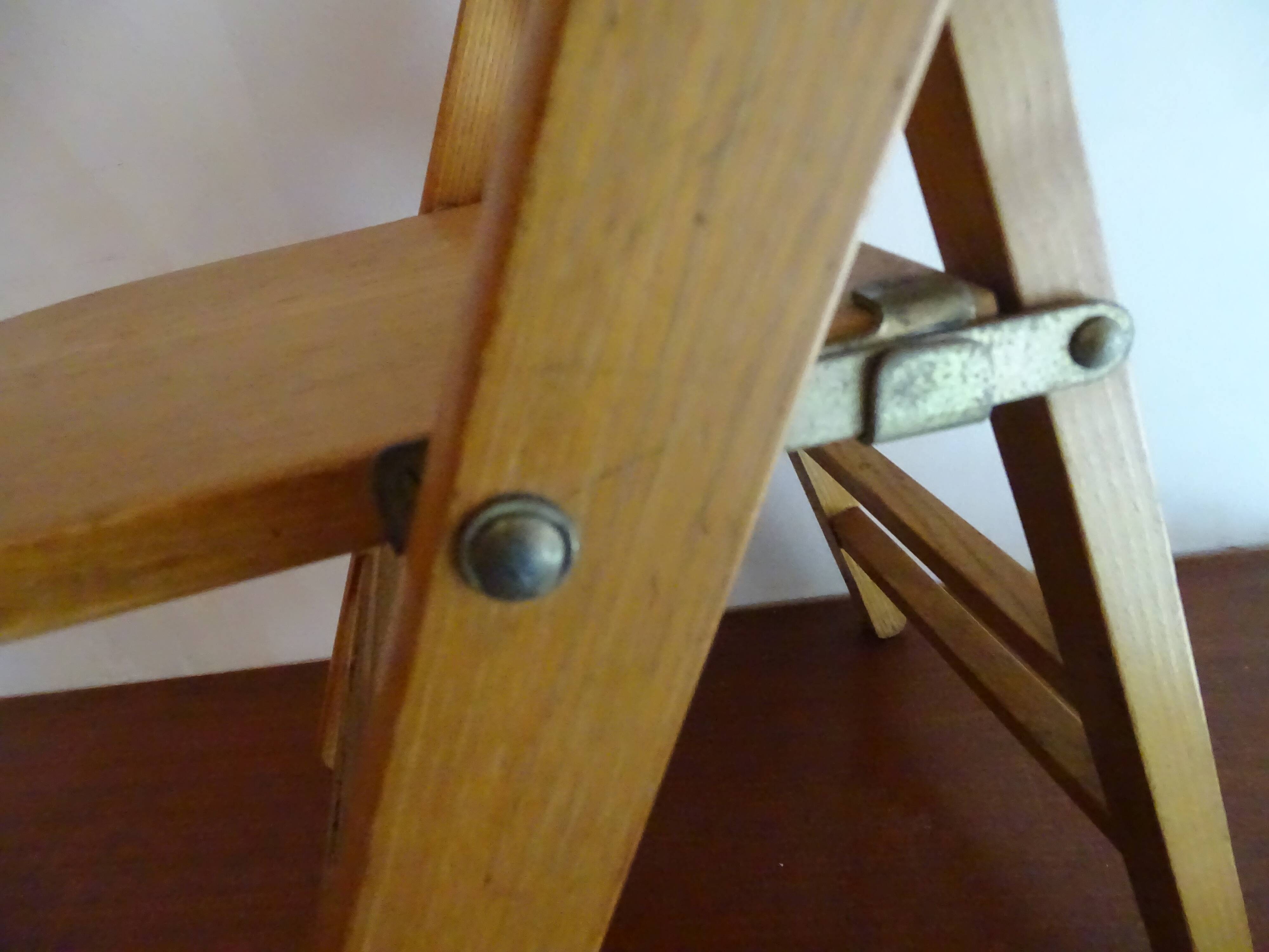 Wooden vintage children's folding chair