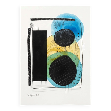 Original contemporary abstract drawing