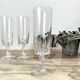 6 crystal champagne flutes from Cristal D'Arques, Louvre model.