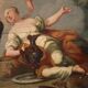 18th century Italian panel painting, Hermes entrusts Dionysus to the nymphs