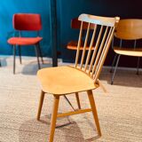 Set of 35 beech chairs with bars brand TON model Ivy