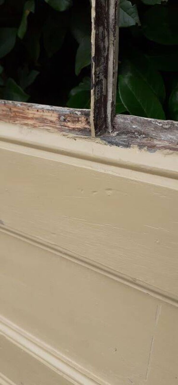 Porte vitrée communication h221,5x90cm ancienne 4 carreaux sans vitrage intérieure