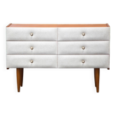 Dressing table chest of drawers with drawers and integrated mirror, storage unit, 1950s