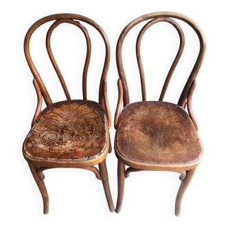 Chaises bistrot de café des années 1910