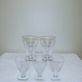 5 wine glasses 10cl art deco