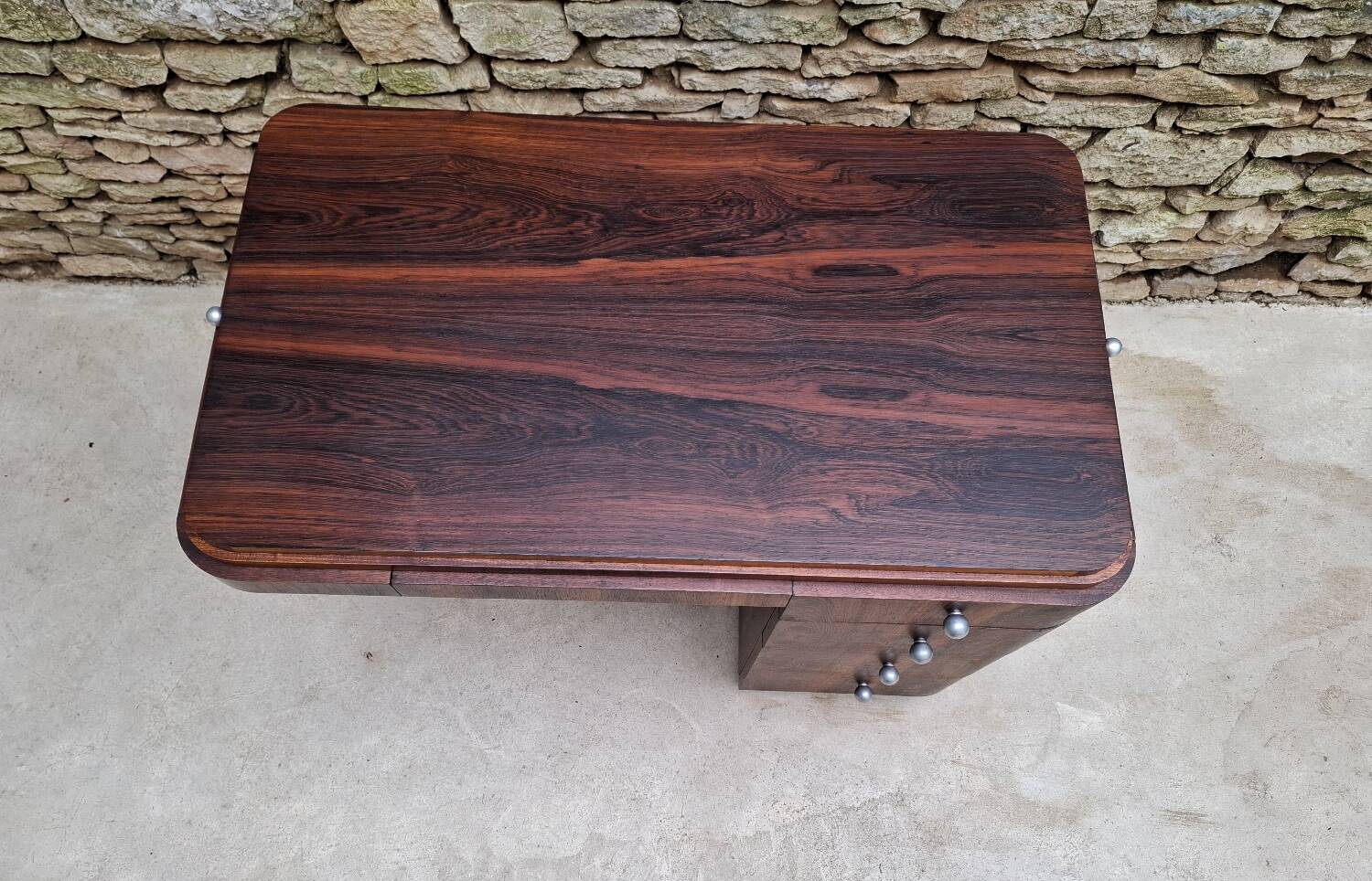 Art Deco Desk in Macassar Ebony